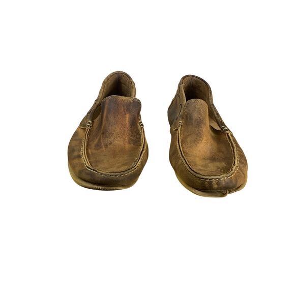 Bed Stu Distressed Leather Loafers Mens Size 12 Rustic Moc Toe Slip On Shoes main image 4